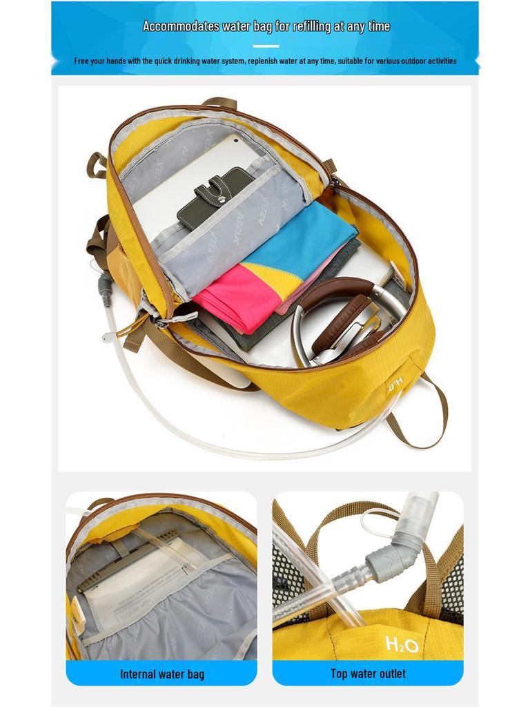 Leichter wasserdichter Wanderrucksack für Damen und Herren - Ideal für Bergsteigen, Klettern und Radfahren