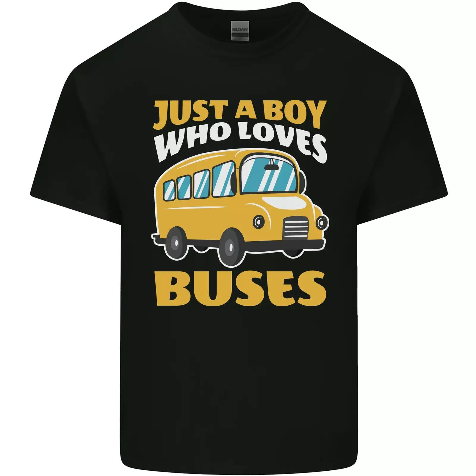 

Just a Boy Who Loves Buses Bus Driver Kids T-Shirt Childrens 3XL