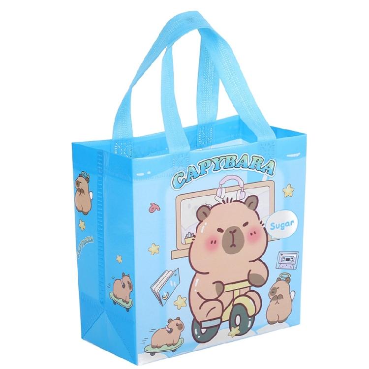 Cartoon Handheld Bags with Handle Nonwoven Fabric Bags 9x9x4Inch For Kids Birthday Wedding Bridal Showers Craft Wrapping