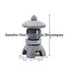 Solar Chinese Palace Lantern: Outdoor Zen Pagoda Statue Ornament, Resin Craft