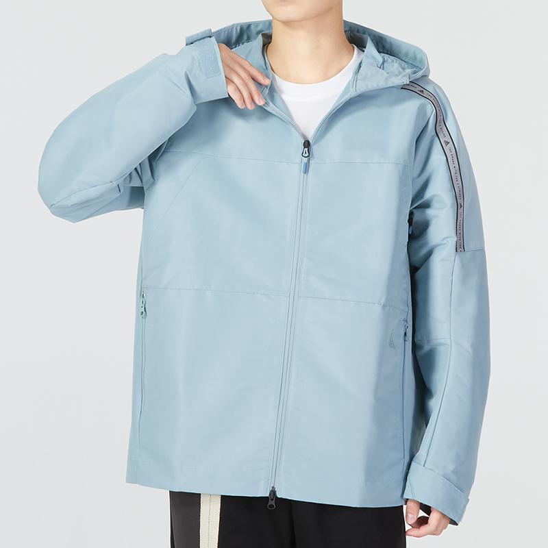 Adidas Tech Comm Woven Hooded Jacket Men Outerwear Blue HR4439