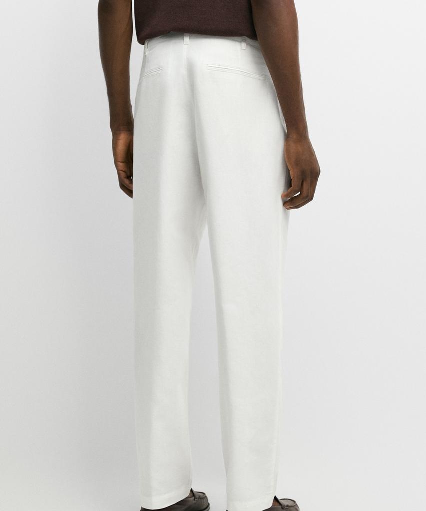 Masimodutti Linen Cotton Straight Fit Pants
