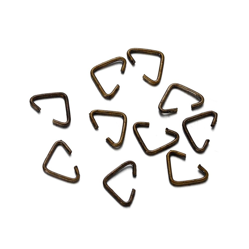 100pcs 6x9mm Iron Triangle Clasps Buckle Loops Connectors Clasps Hooks for DIY Bracelet NecklaceJewelry Making Accessories