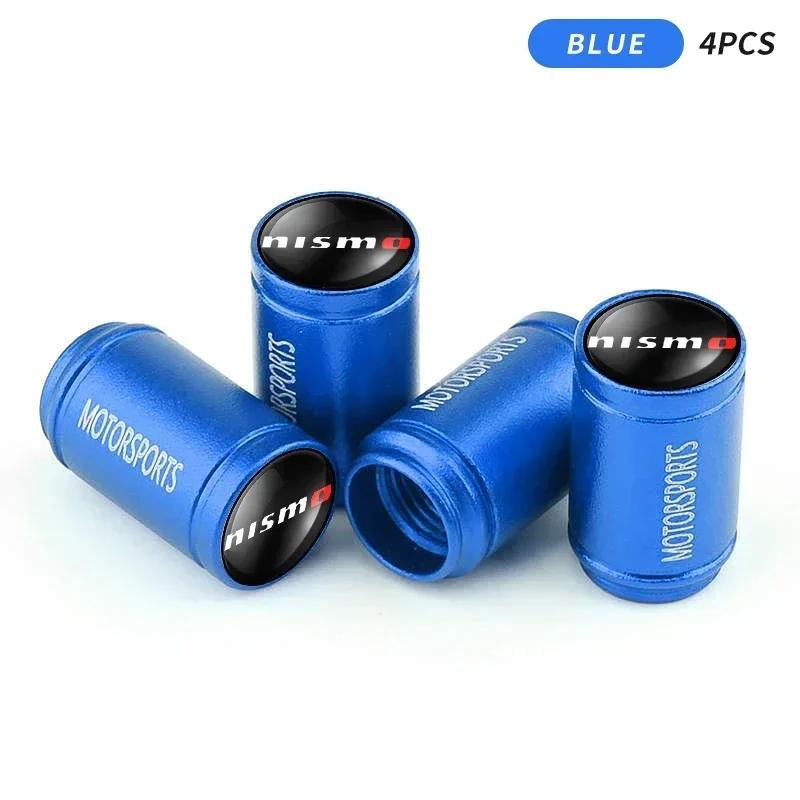 4pcs Creative New Anti Theft Valve Tire Cap Sport For Nissan Nismo Logo Tiida Teana Qashqai Juke X trail Note Almera Skyline