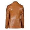 Men's Blazer Brown Two-Button Handmade Lambskin Leather Formal Wear Genuine Soft Fit