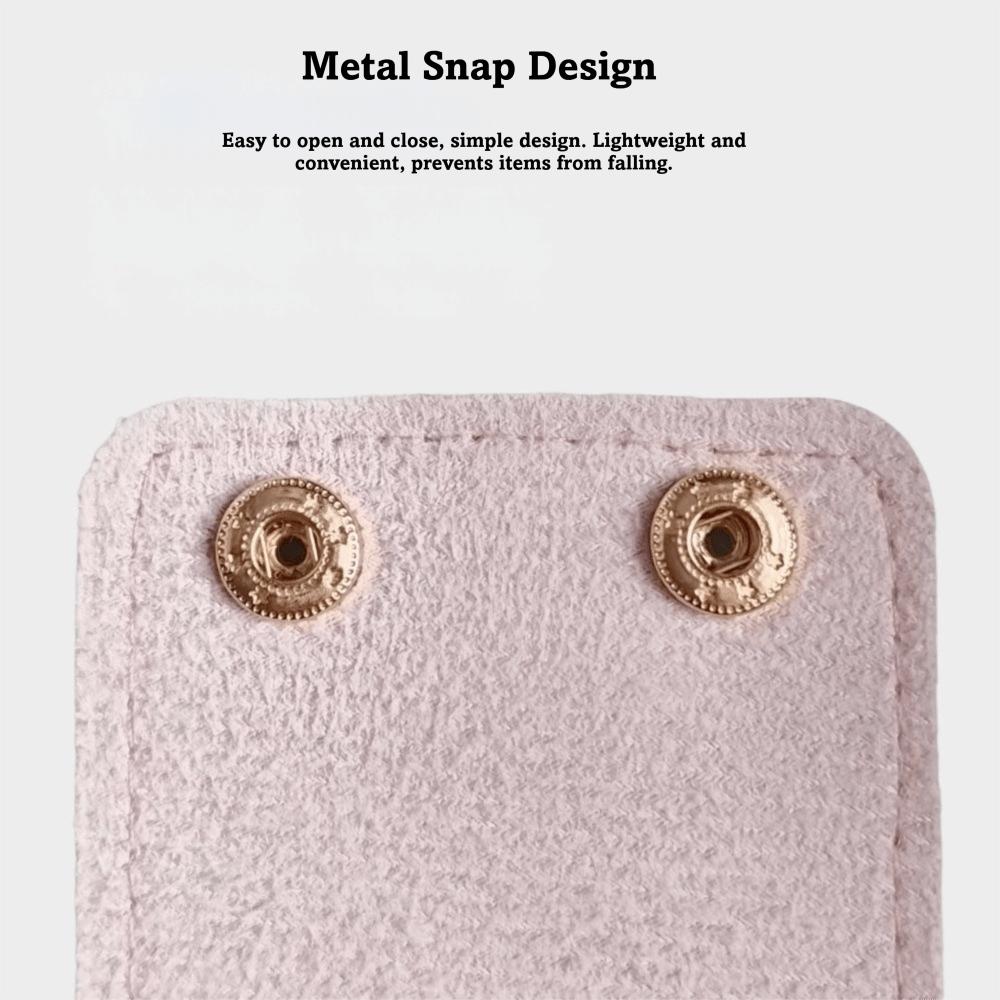 PU Leather Jewelry Display Bag Mini Size Foldable Jewelry Pouch Portable Jewelry Roll Case Bracelet Ring Storage