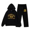 Mens Oversized Hooded Sweatshirt Jogger Set High Street Style Cotton Casual Tracksuit
