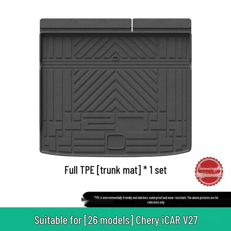 All-TPE Floor & Trunk Mats for 2026 Chery iCAR V27, Includes Seat Backrest Mat