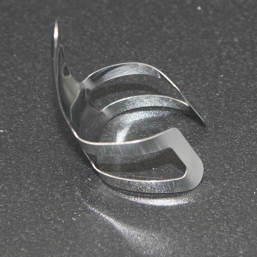 New 20Pcs Stainless Steel Finger Picks Open Design with Box for Guitar Banjo Dobro