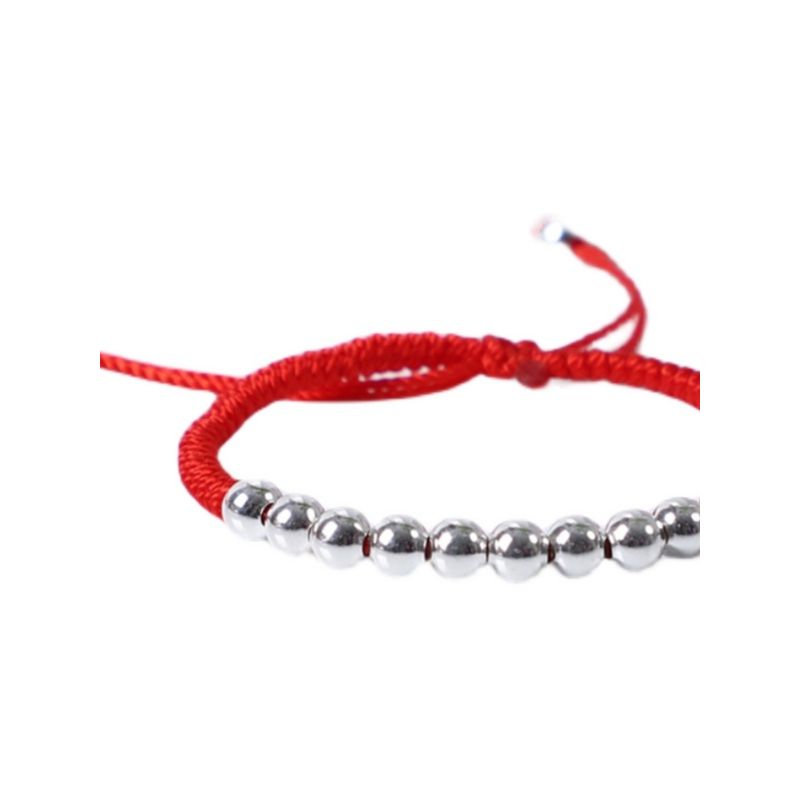 2024 Fashion Ornament 999 Sterling Silver Red Rope Male and Female Baby Year of Fate Bracelet Carrying Strap Perfect Adjustable