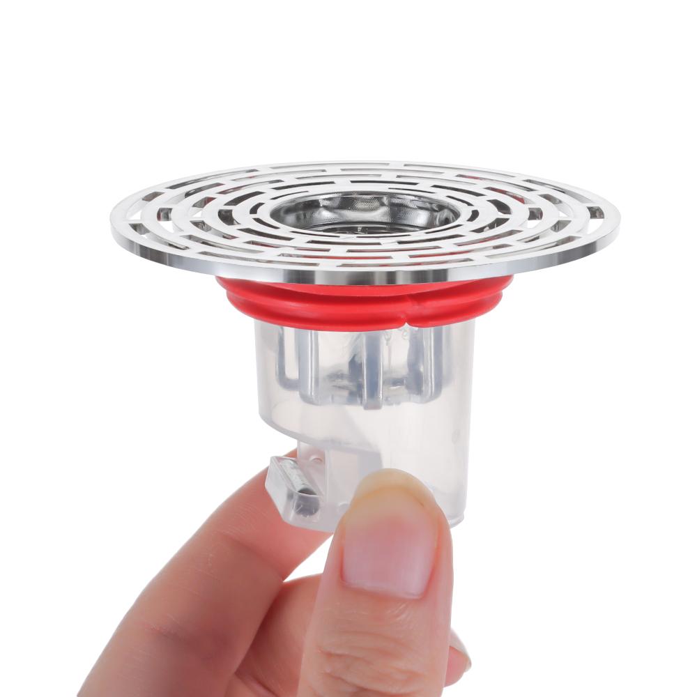 Self-Closing Floor Drain Core Large Filter Screen Odor Prevention Shower Drain Filter Sealing Cover Bathroom Sewer Device Shower
