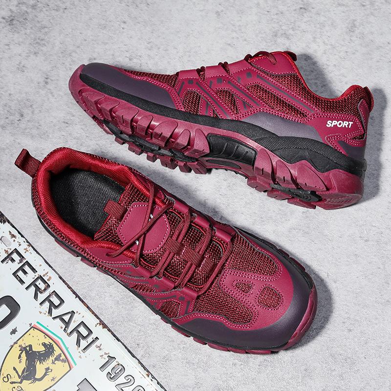 Breathable new large size outdoor couple hiking shoes leisure travel sports shoes