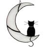 Cat Gift for Home Acrylic Hanging Pendant with Chain, Animal Ornament Window Decorative Wall Decor, Cute Lover Room Decoration Decor