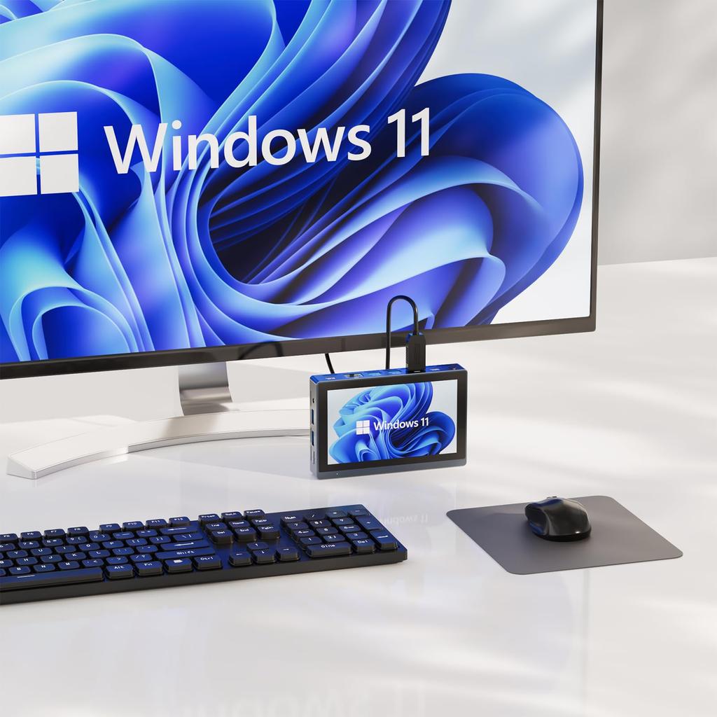 HigolePC N5095 Mini PC with 16GB 256GB Windows 11 1 1 HD 1 Gigabit Wired 4 USB 4K Dual Display Desktop PC RAM, ROM, Pro, Full-Featured Type-C Port,