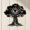 Life Tree Metal Wall Art 23.62 Inch Iron Wall Decor for Living Room Outdoor Christmas Birthday Gift