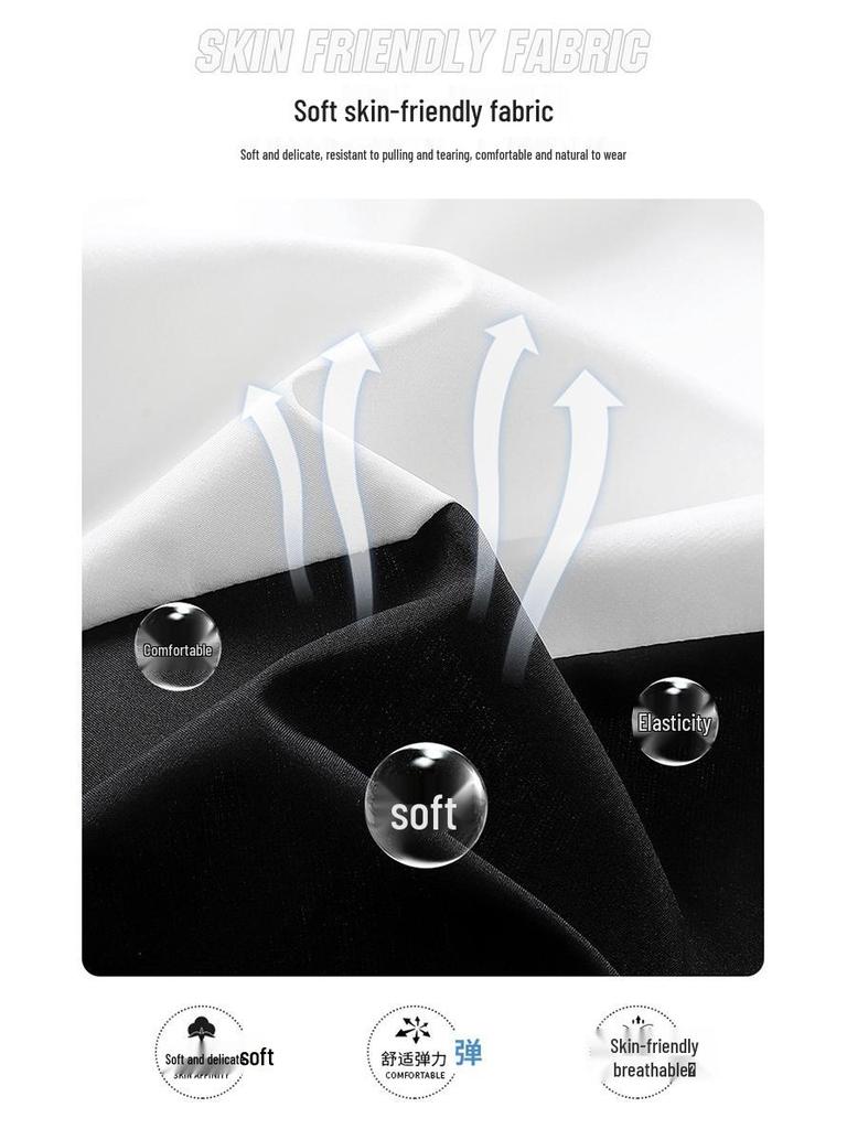 Men's Patchwork Color Block Hooded Jacket & Athletic Set for Spring/Autumn