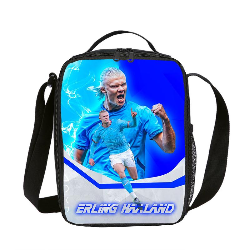 Haaland Thermal Bag Football Star Insulated Lunch Bag Lunch Container Leakproof Tote Lunch Box Football Sports Food Storage Bags