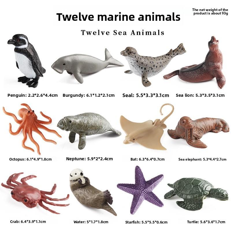 Polar Wildlife Miniature Figures Plastic Sea Life Model Aquarium Decor For Desk And Study