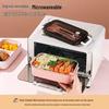 Rectangular Double-Layer Microwaveable Plastic Bento Lunch Box with Cutlery