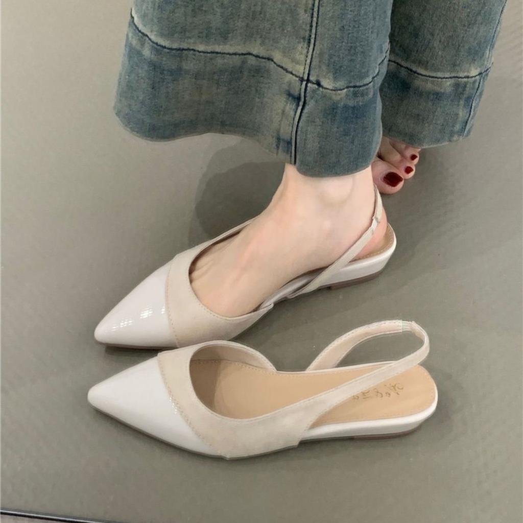 Temperament-Spleiß-Spitz-Single-Schuhe Frühling und Sommer Neues Design Erhöhte Zehenkappe Sandalen