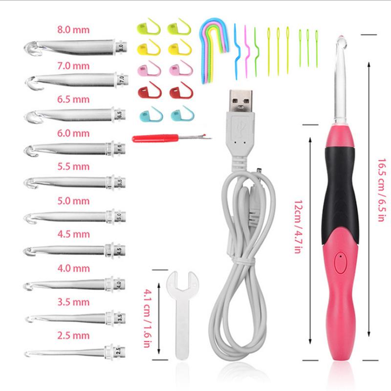 Buy Knitting Needles Set Up Crochet Hooks LED Crochet Hooks Set LED