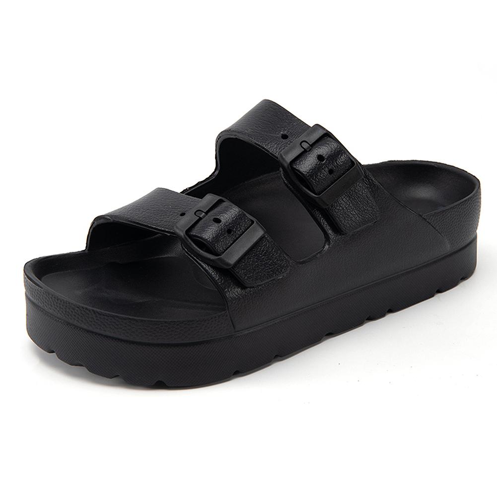 Summer Women's Thick Soled Slippers Outdoor Beach Sandals EVA Platform Flip Flops for House Slides Buckle Soft Thick Sole Sandals