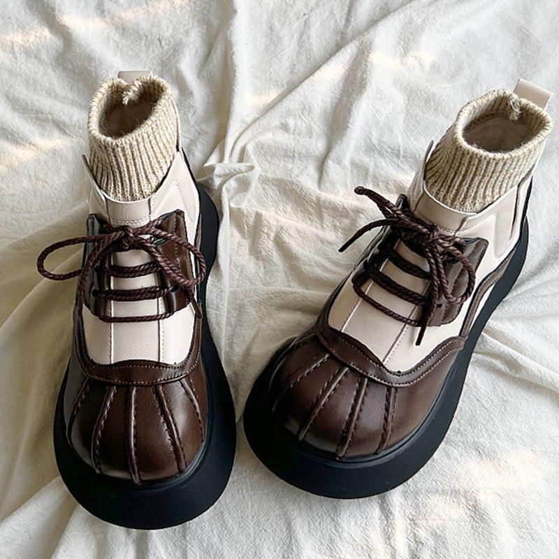 Girls' Martin Boots - 2025 Fall/Winter Soft Sole, Versatile British Style, Two-Cotton Short Boots for Kids