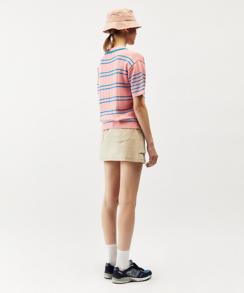 MAYOL Cotton Contrast Cargo Skirt_Warm Beige