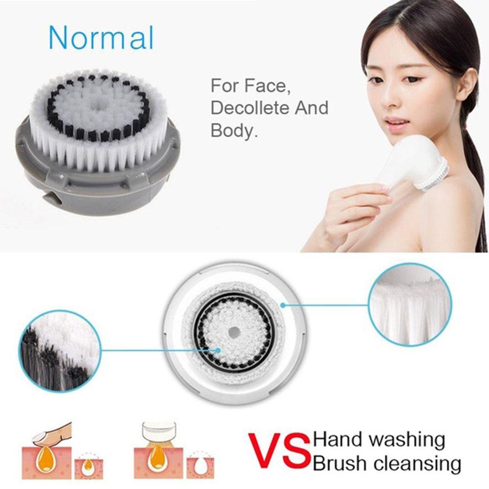 Normal Cleaning Whitening Acne Replacement Head Ultrasonic Sonic Cleansing Brush Facial Cleansers
