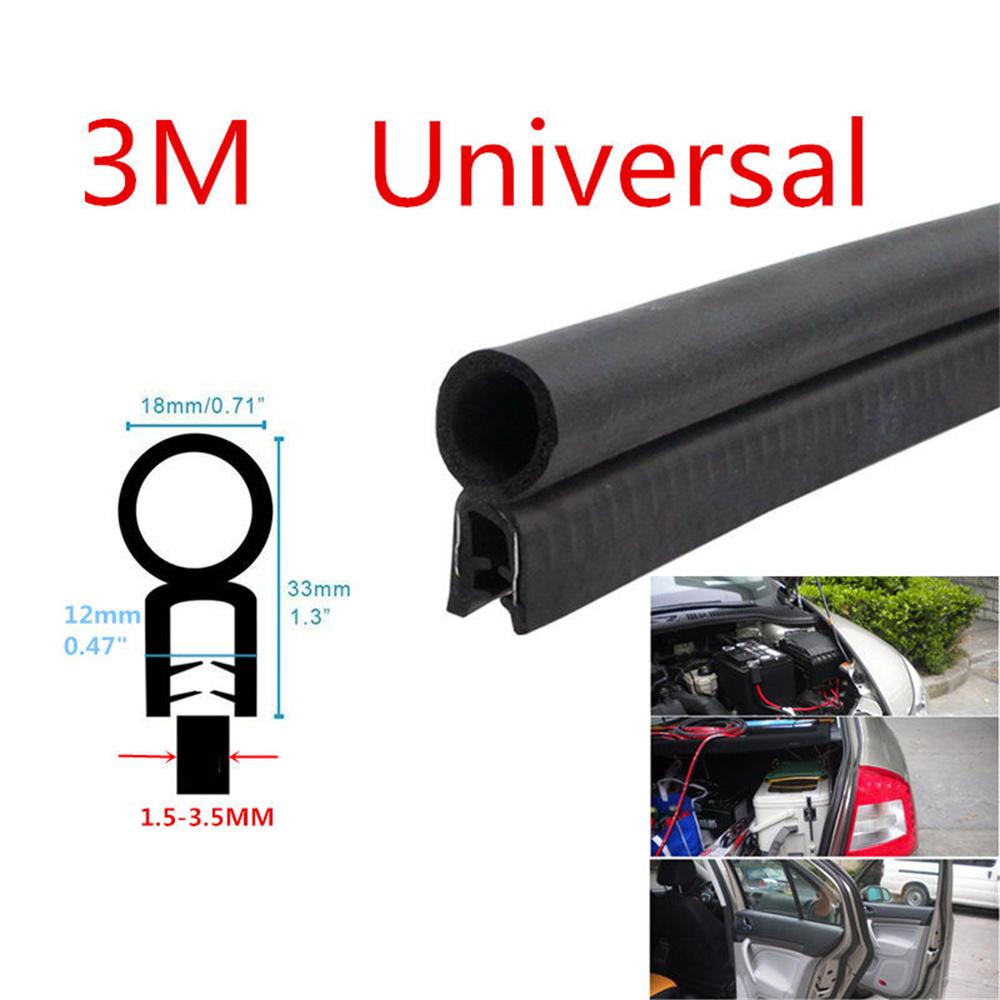 Universal 3M Car Door Rubber Weather Seal Hollow Strip Weatherstrip Sealing