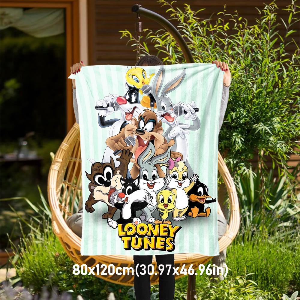 1pc Looney Tunes Sylvester Tweety Outdoor Blanket - Throw Blanket, Soft , Flannel Blankets, Living Room, Travel, Camping-1102115