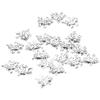 20pcs Craft Gifts Silver Sheep Metal Charms Pendants Mini 0.7inch Antique Cute Sheep Pendant Animal Shape Dangle for Earring