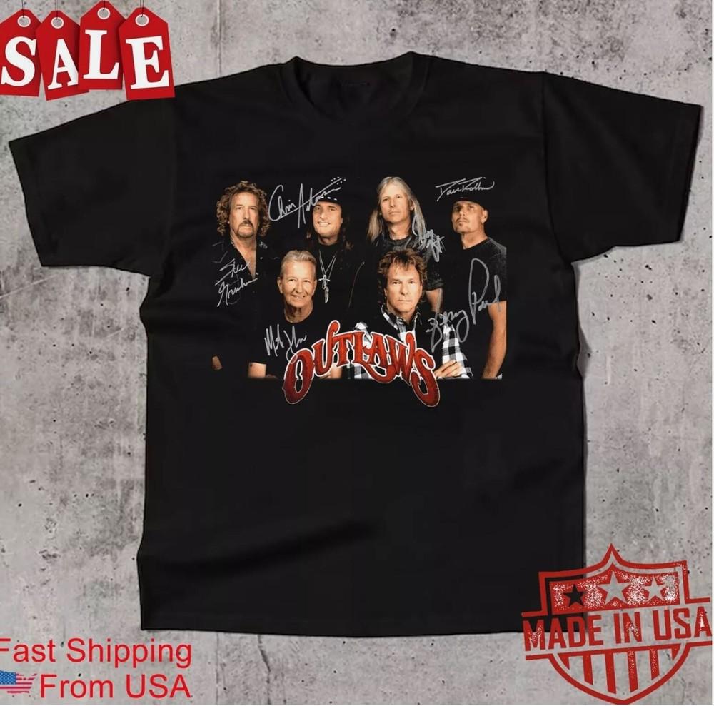 The Outlaws band signature Gift For Fans Unisex All Size Shirt Unisex T-Shirt S