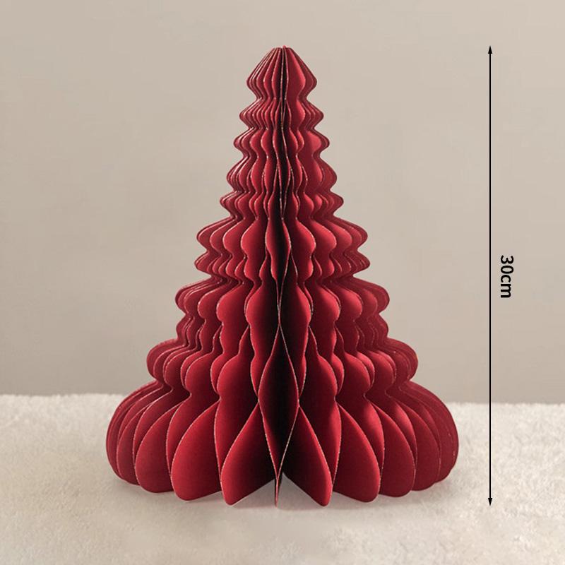 2026 Christmas Tree Honeycomb Ball 3D Folding Christmas Tree Ornament Desktop Decoration  for Xmas Navidad Happy New Year Decor
