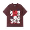 275 GSM Washed T-shirts 100% Cotton Slam Dunk V6 Print Unisex Heavy Cotton T Shirt