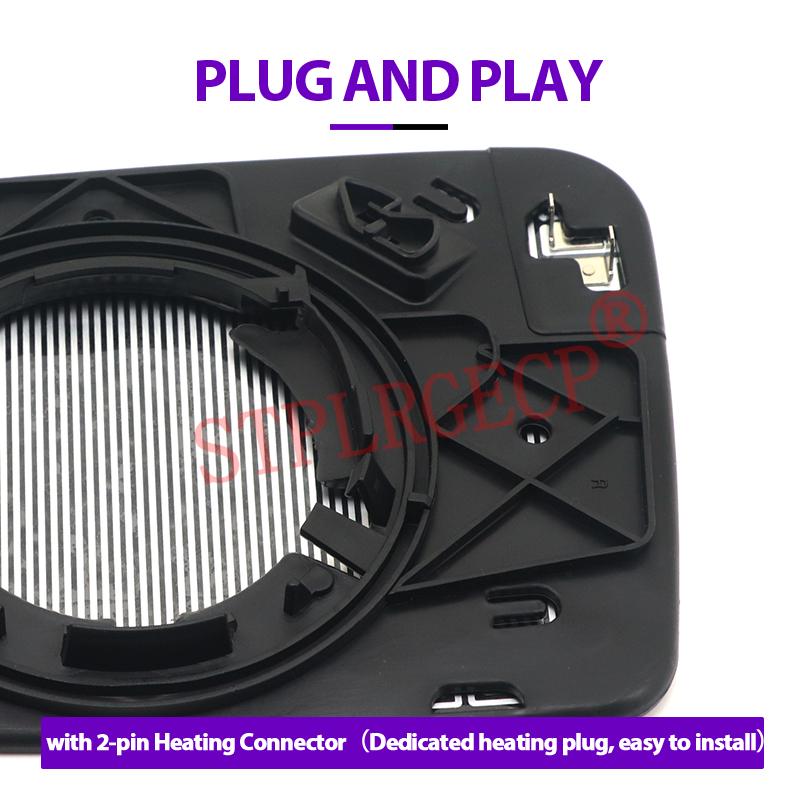 Passenger Driver Side Left or Right Door Side Heated Wing Mirror Glass Lens for Land Rover Discovery 3 04-09 Freelander 2 06-10