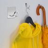 Stainless Steel Bathroom Sticky Hook Wall Mount Towel Hanger Shower Glass Wall Hanging Rack for Home and Hotel Use