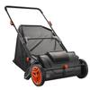 Push Lawn Sweeper, 21-inch Leaf & Grass Collector, Strong Rubber Wheels & Heavy Duty Thickened Steel Durable to Use with Large Capacity 3.5 cu. ft.