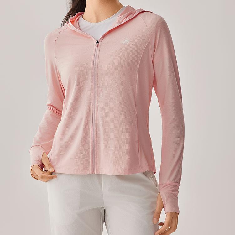 Skechers Cool Dry UV Protection Lightweight Slim Fit Hooded Sports Jacket Women Jacket Cloud-Pink P225W123-053G