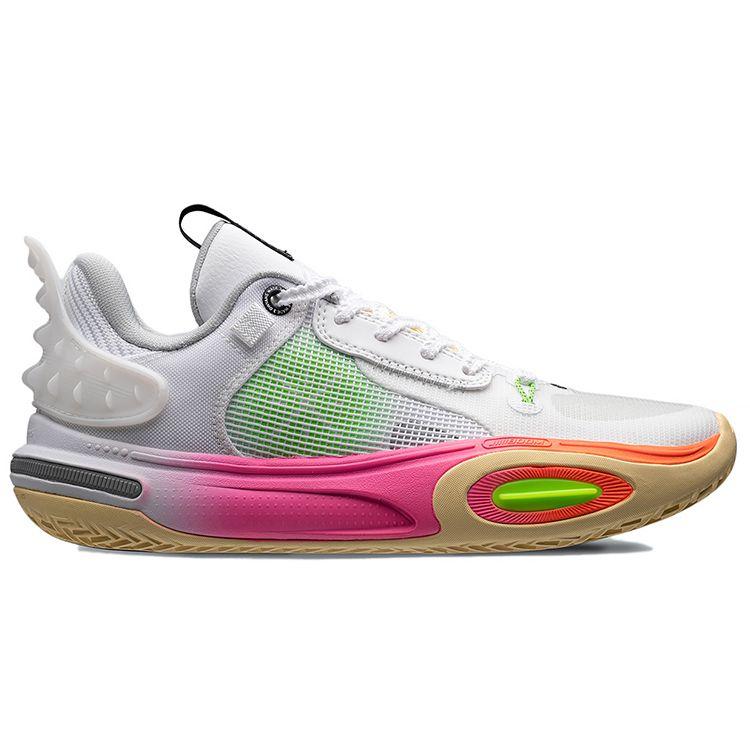 Li Ning All City 11 Youth Low Basketball Shoes Kids sneakers Standard-White ABPT005-2
