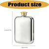 6Oz Stainless Steel Pocket Hip Flask with Mirror Silver Finish, Portable Liquor Bottle for Adult Travel Storage, Gatherings, and Everyday Carrying