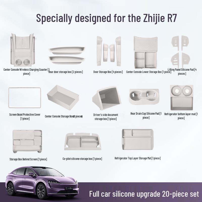 

Бокс для хранения центрального управления Zhijie R7 с силиконовым чехлом и беспроводной зарядкой