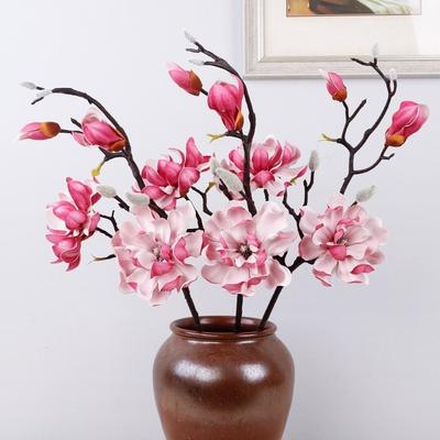 Real Touch Artificial Magnolia Flower Realistic Artificial Orchid Flowers  Home Living Room Decor
