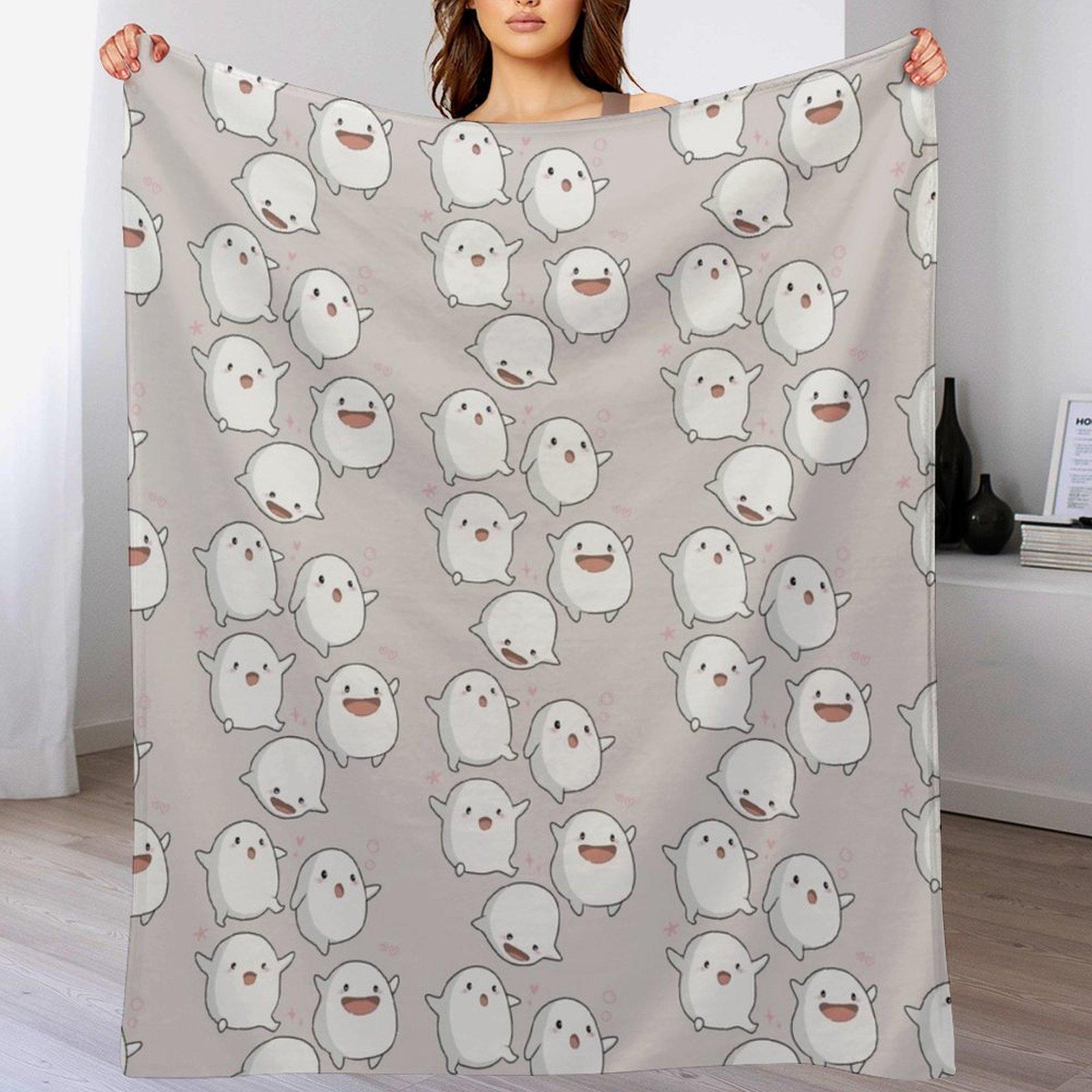 Warawara the boy and the heron Throw Blanket Multi Purpose Soft Warm Blanket for Home Travel 102x76cm(40x30in)