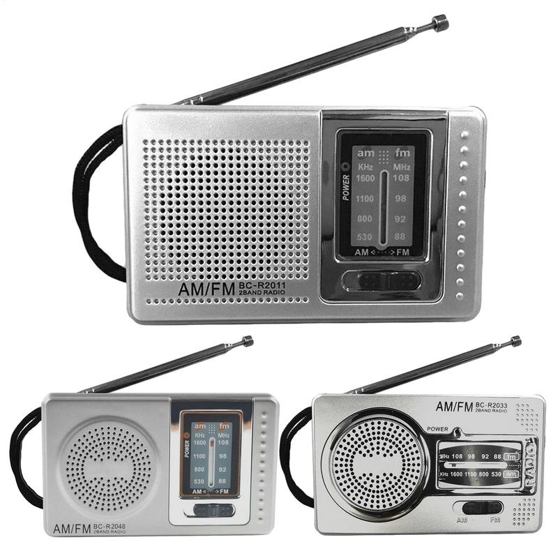 HOT Mini Radio AM FM Battery Operated Portable Radio Best Reception Longest Lasting For Running Walking Home Soundbox R2048