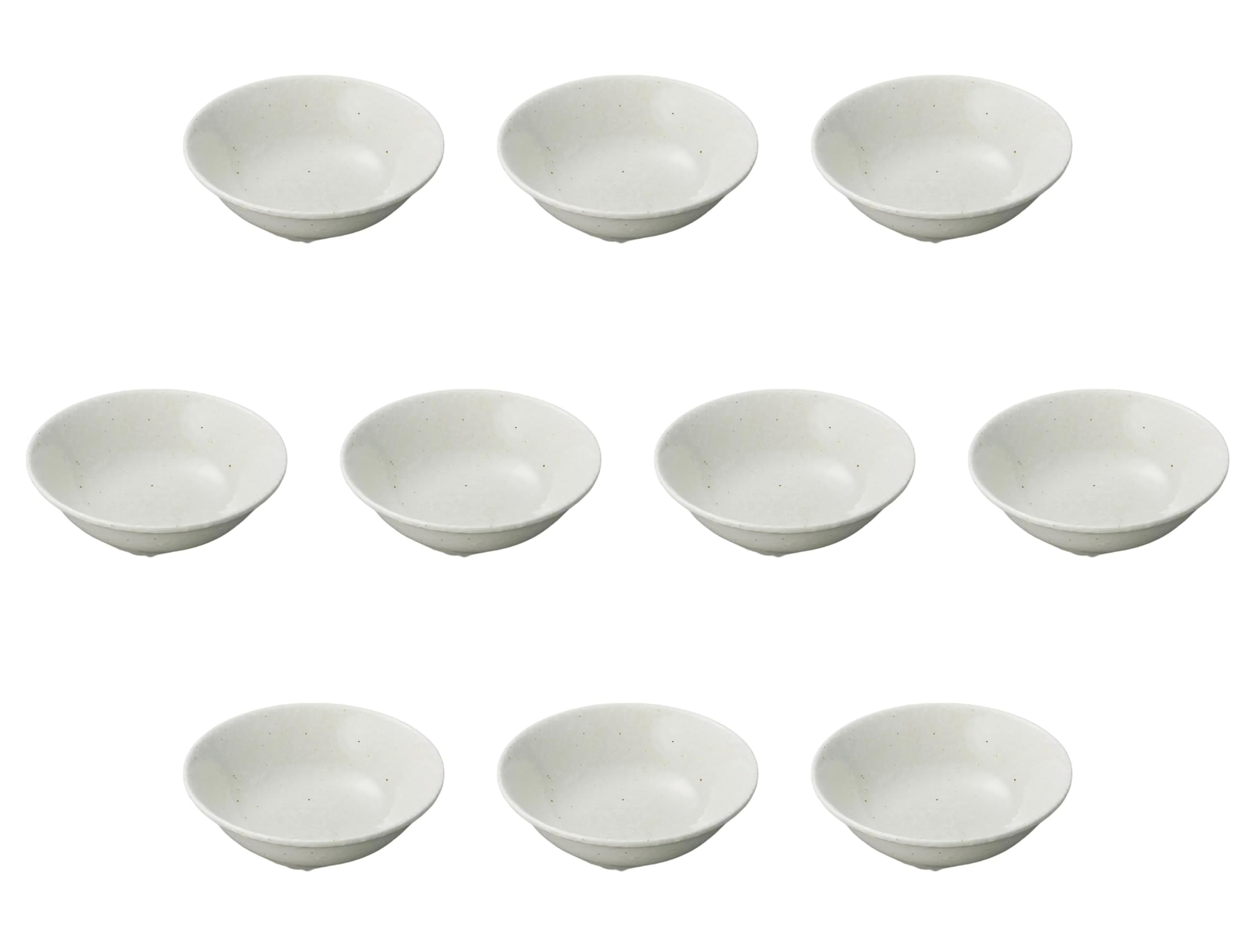 

Set of 10 Mino Kohiki 16cm Bowls x Medium Bowls by Setomonohonpo (White) [16.1 4.9cm]