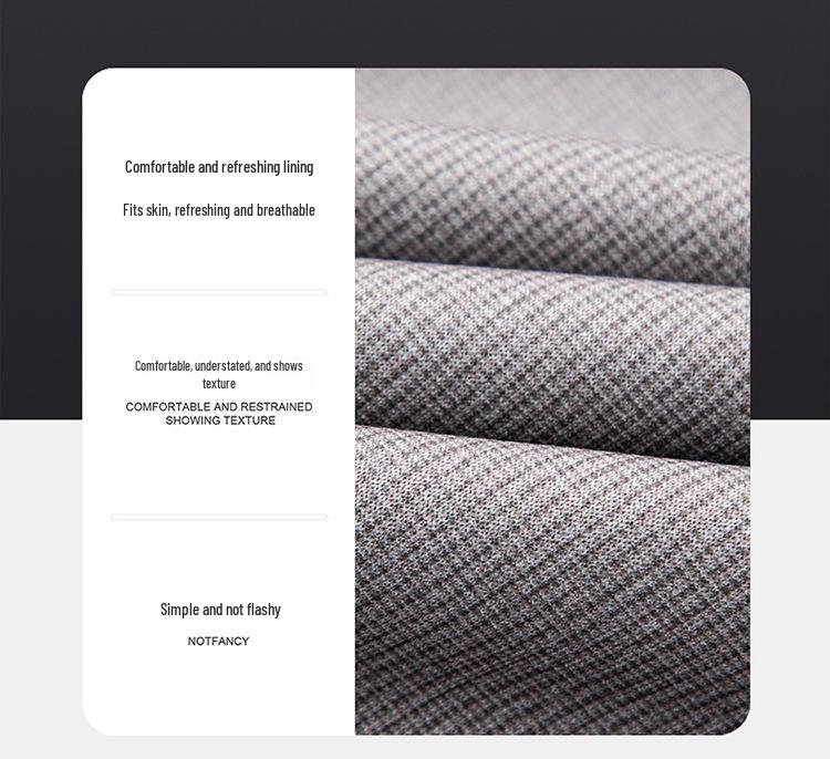 2026 Spring/Autumn Men's Business Casual Wool Lapel Jacket for Middle-aged & Elderly