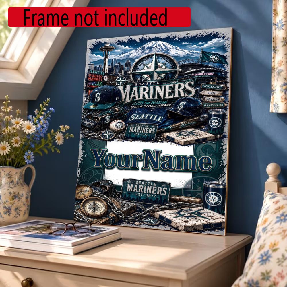 Seattle Seahawks Customize Your Name Diamond Painting Round Diamond Diy Frameless Holiday Artwork Suitable For Home Office Wall Decoration