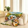 Puffin Rock Cartoon Throw 240G Flannel Blanket, Suitable For Sofas, Beds, Offices,  Exquisite Gift Blankets