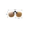 Used SWANS Made in Japan Polarized Sunglasses Clip-on Flip-up Type for Glasses SCP-21_LBR LBR Polarized Light Brown l 0
